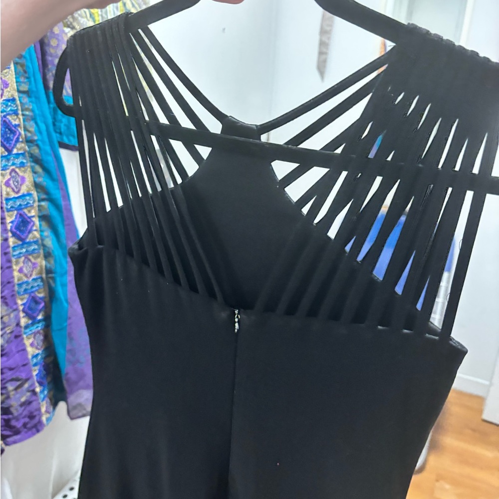 Joseph Ribkoff Black Strappy-Back MIDI Dress